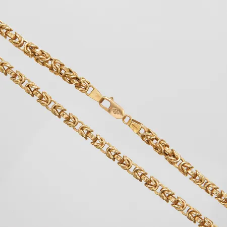 Kedja Kejsarlänk längd 68cm, bredd 5mm, bucklor på länk, 18K Vikt: 33,6 g