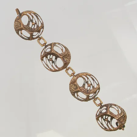 Armband spiderweb, Karl Lainge, brons 18,5cm bredd:35mm