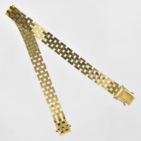 Armband Korridorlänk längd 19 cm bredd 8 mm, 18K. Vikt: 20,2 g
