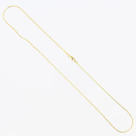 Kedja längd 42cm, bredd 1mm, skevheter, 14K Vikt: 4,7 g