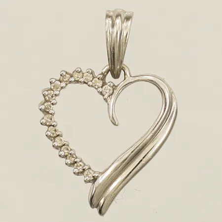 Hänge med diamanter 15xca0,005ct längd 21,5mm bredd 14,2mm GHA vitguld 18K Vikt: 1,2 g