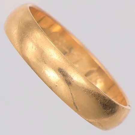 Ring slät stl:16, gravyr, 18K Vikt: 2,8 g