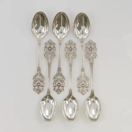 Kaffeskedar 6st Viking Rose 112mm silver s830/1000 55,1g.