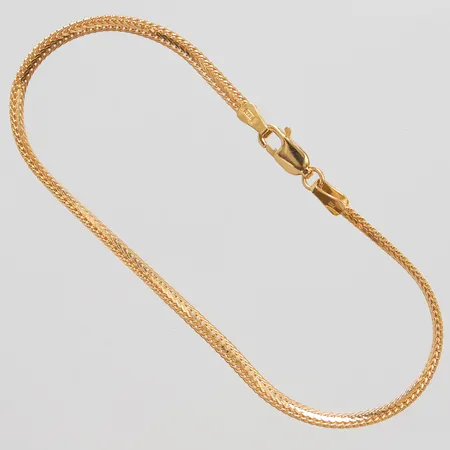 Armband Fiskbenslänk längd: 18,3cm, bredd: 2,5mm, GHA, 18K Vikt: 3,7 g
