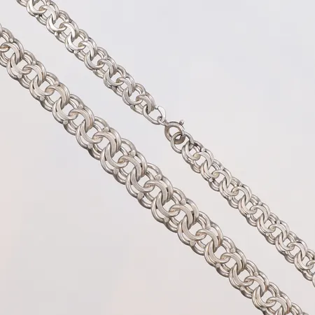 Collier doserad Bismarck 44cm bredd 6-9mm silver 830/1000 Vikt: 28,2 g