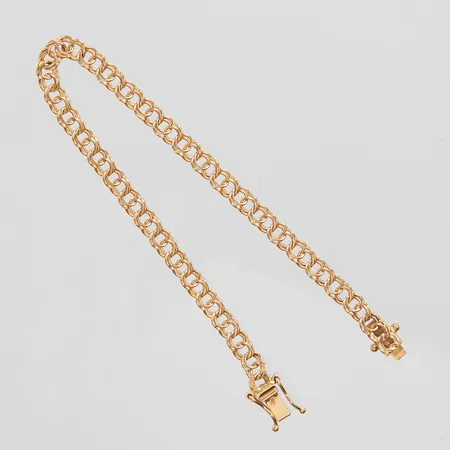 Armband Bismarck längd 15,5cm, bredd 3,5mm, GHA, 18K Vikt: 4,3 g