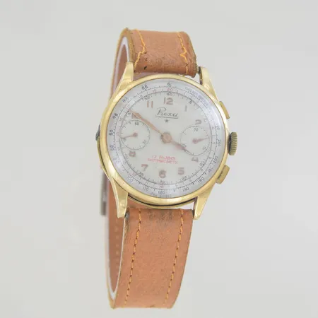 Herrur Prexa diam 34 mm, defekt/går ej 18K bv 35,1 gr
