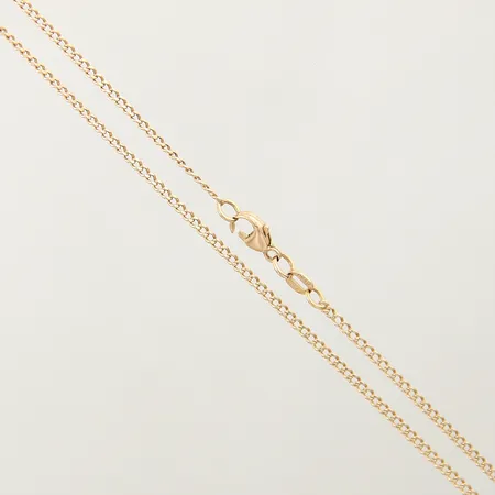 Kedja Pansar GFAB längd 57cm bredd 1,2mm skevt lås i behov av justering 18K  Vikt: 5,7 g