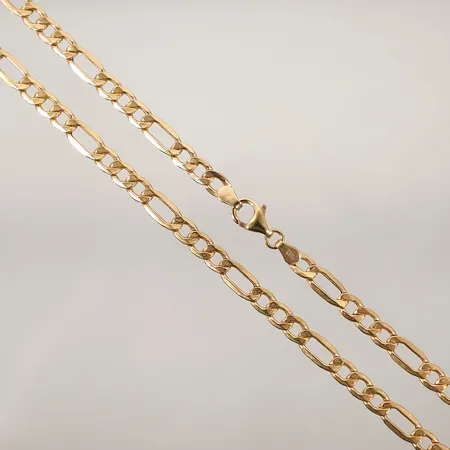 Kedja Figaro längd 50cm bredd 5mm 18k Vikt: 8,5 g