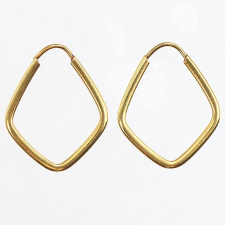 Örhängen paret, höjd ca 19 mm, 18k. Vikt: 0,9 g