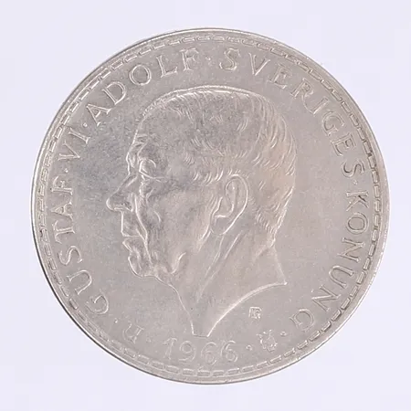 Mynt Till minne av tvåkammarriksdagens tillkomst präglat 1966 silver 400/1000 Vikt: 18 g