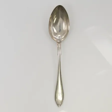 Matsked Svensk Spetsig 21,5cm, gravyr, 830/1000 silver, Vikt: 61,8 g