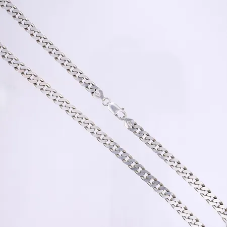 Halskedja pansar 46cm bredd 7mm silver 925/1000 Vikt: 42 g