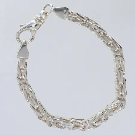 Armband Kejsar längd 20cm bredd 6mm Silver 925/1000.  Vikt: 38,7 g