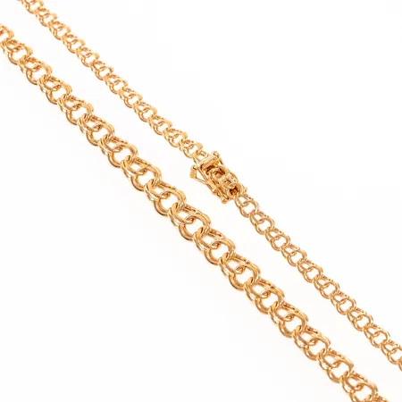 Collier Bismarck längd 42cm bredd 3,6-6mm, fint skick, 18K 12,8g.