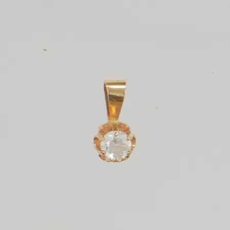 Hänge med sten 8mm 18K 0,4g.