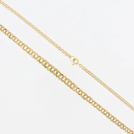 Collier doserad Bismarck längd 41,5cm, bredd 3-6mm, 18K Vikt: 10,6 g