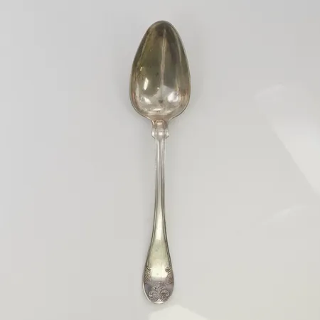 Serveringssked Gammal fransk 22cm, 830/1000 silver,  Vikt: 48,5 g