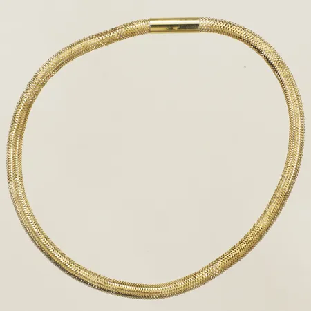 Armring Ø5,5cm elastiskt bredd 3,0mm ihåligt ojämnheter 18K Vikt: 1,5 g