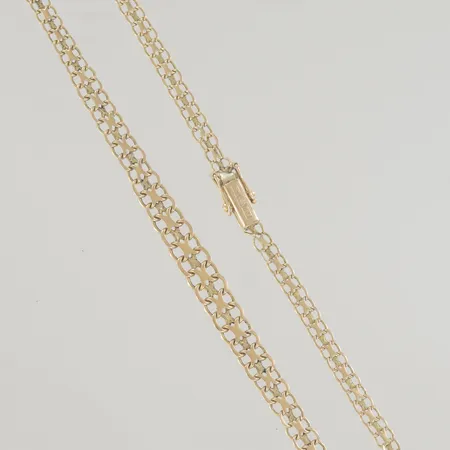 Halskedja X-länk längd 44 cm, bredd 4-6mm, 18K Vikt: 10 g