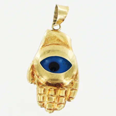 Hänge öga längd 26mm, defekter, 14K Vikt: 1 g