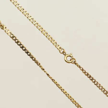 Kedja Pansar längd 63,5cm bredd 2,2mm ojämnheter på länk 18K Vikt: 8,5 g