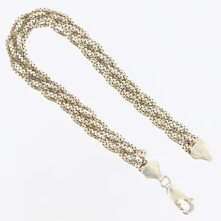 Armband Guldfynd flätat längd 19cm, defekt, silver 925/1000 Vikt: 7,6 g