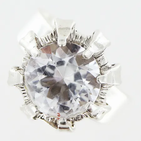 Ring stl:17 reglerbar bredd 5-14mm, vit sten, Alton, silver 925/1000 Vikt: 5,4 g
