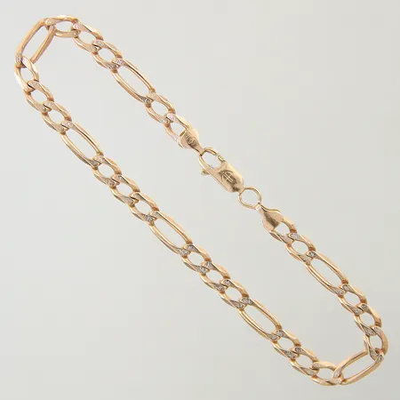 Armband Figaro längd 20cm bredd 4,6mm GHA 18K Vikt: 8,1 g