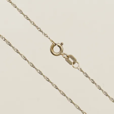 Kedja Singapore längd 39cm bredd 1,2mm GHA vitguld 18K Vikt: 1,2 g