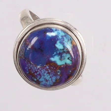 Ring med azurite malachite stl:18¾ Ø16,4mm silver 925/1000 Vikt: 4,6 g