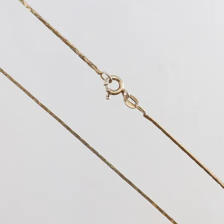 Kedja halvstel längd 40cm bredd 0,9mm förgyllt Silver 925/1000.  Vikt: 2,9 g