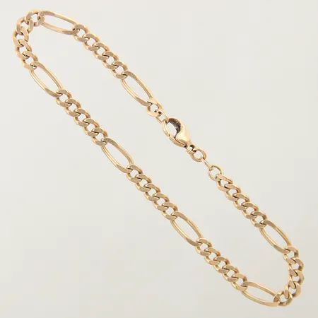 Armband Figaro längd 20cm bredd 3,7-4mm 18K  Vikt: 9,8 g