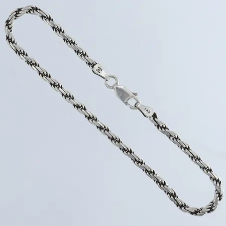 Armband Cordell längd 18cm bredd 2,5mm Silver 925/1000.  Vikt: 4,7 g