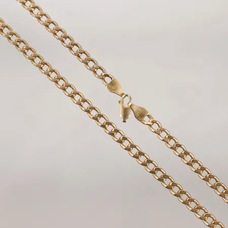 Kedja pansar längd 52cm bredd 4,3mm 18k defekt lås Vikt: 12,9 g
