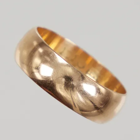 Ring stl 18¾, bredd 6,6mm, två hoplödda ringar, 18K Vikt: 5,8 g