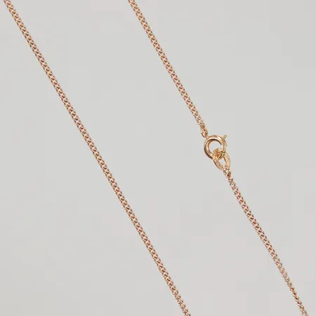 Kedja Pansar 46cm, bredd 1mm, defekt lås, 18K Vikt: 3,5 g