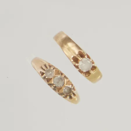 Ringar med stenar, stl17-17½, 18K 6,6g.