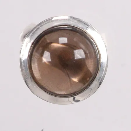 Ring med rökkvarts stl: 18¾ Ø19,0mm silver 925/1000 Vikt: 8,8 g