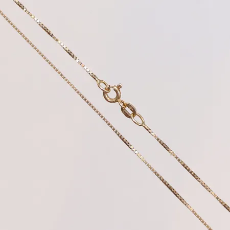 Halskedja Venezia, längd 42,5cm, bredd 1mm, något vriden, Balestra, 18K Vikt: 2,4 g