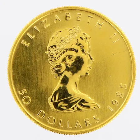 Mynt Elizabeth II, 50 Dollars 1985, Canada 1 OZ or PUR, 24K Vikt: 31,1 g