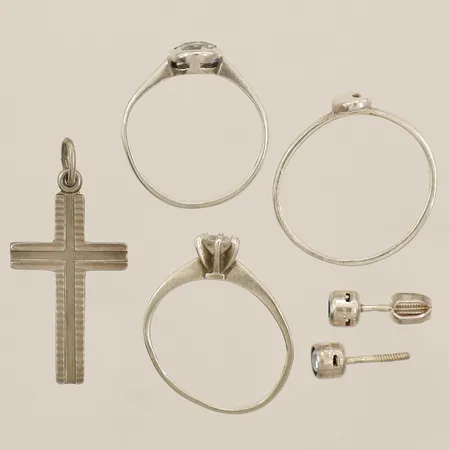 Diverse silver defekt stenar silver 925/1000 Vikt: 6,3 g