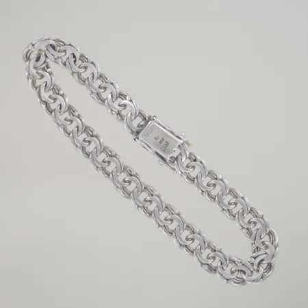 Armband bismark längd 19,5 cm bredd 7mm,silver 925/1000   Vikt: 15,2 g