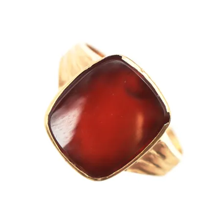 Klackring med kerneol, Stl:17¾, bredd: 2,8-14,6mm, 18K Vikt: 3,2 g