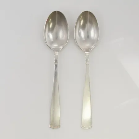 2 Matskedar Rosenholm 18cm, 830/1000 silver, Vikt: 84 g