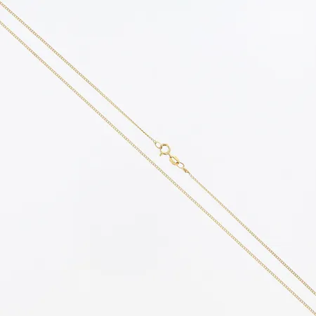 Kedja pansar längd 46,5cm, bredd 1mm, 14K Vikt: 1,5 g