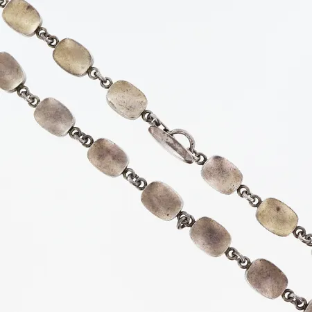Collier längd 41cm bredd 10mm, otydlig stämpel, silver 830/1000 Vikt: 53,5 g