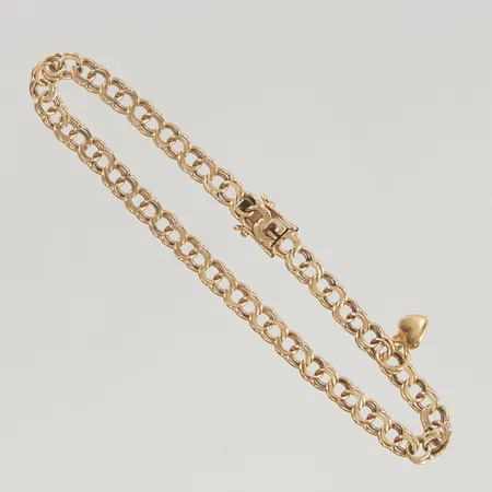Armband Bismarck med en Berlock, 20cm, bredd: 4,8mm 18K 8,6g Vikt: 8,6 g