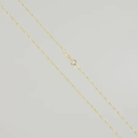 Halskedja singapor längd 50 cm, 18K  Vikt: 1 g
