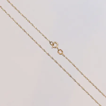 Kedja Singapore 46cm bredd 1mm CCC 18K Vikt: 1,8 g